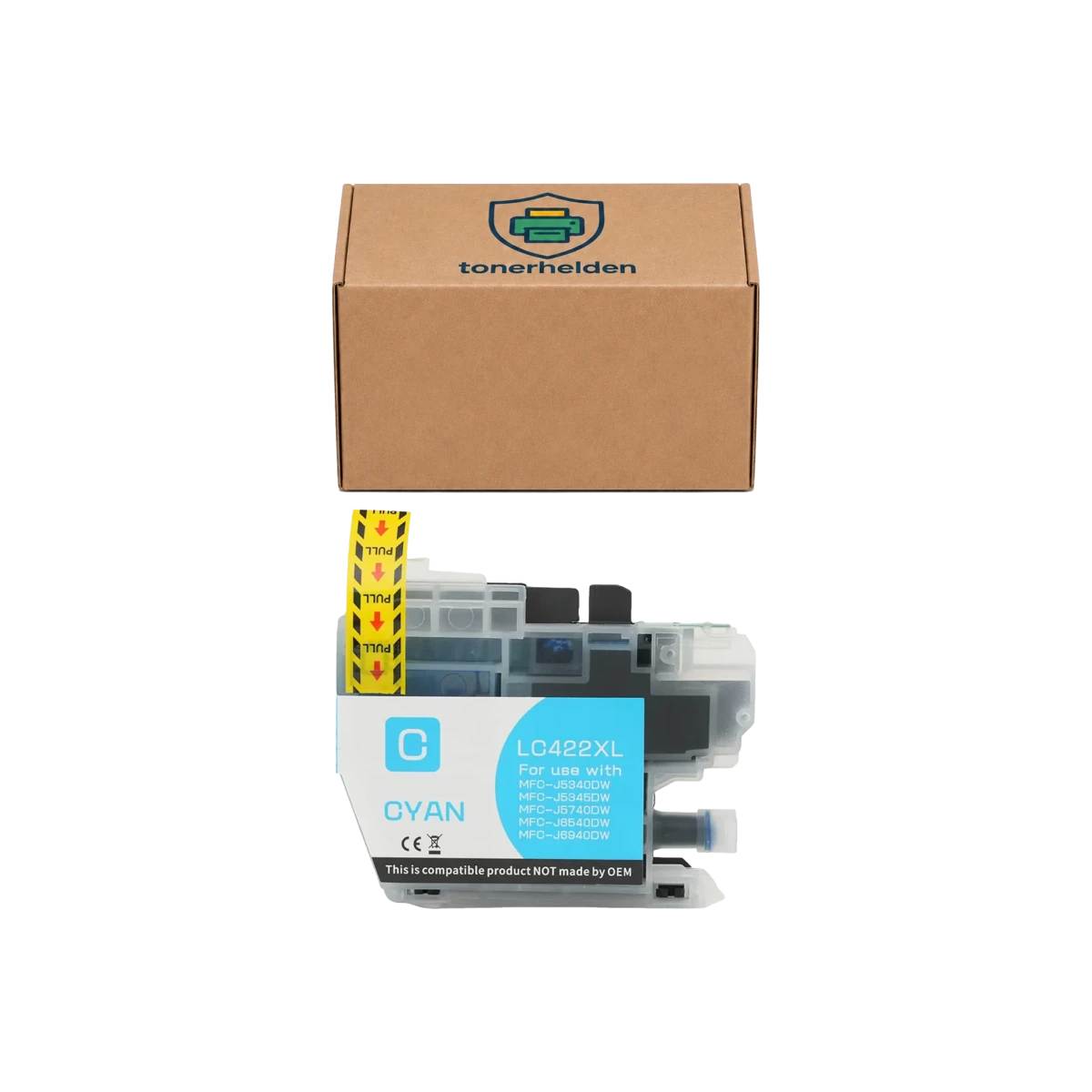 Tinten Brother kompatibel für LC422XLC - Tinten - tonerhelden - Cyan -