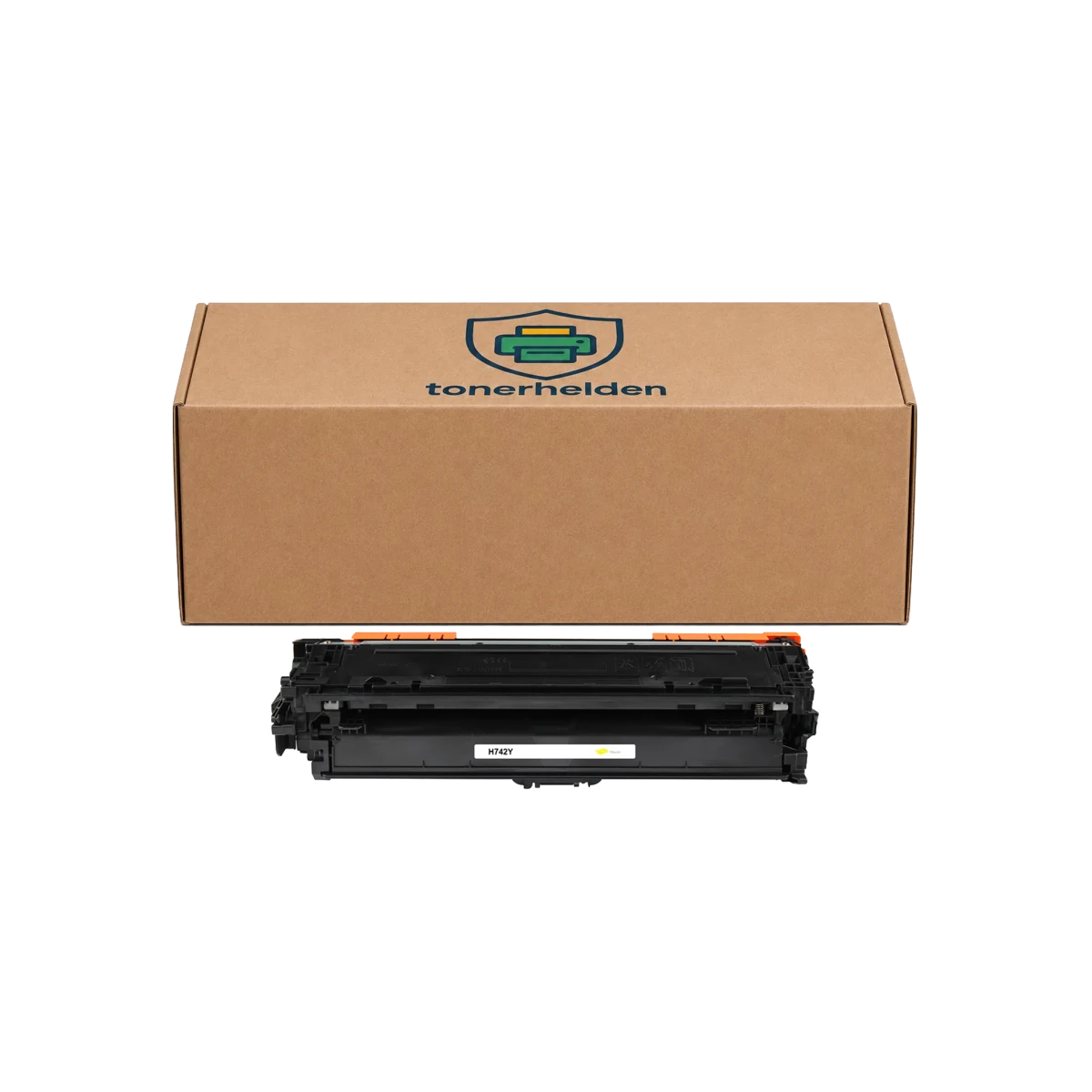 Toner HP kompatibel für CE742A - Toner - tonerhelden - Yellow -