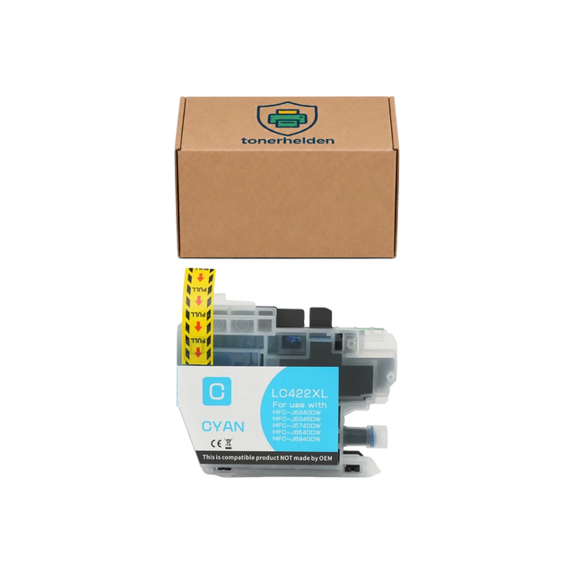 Tinten Brother kompatibel für LC422XLC - Tinten - tonerhelden - Cyan -