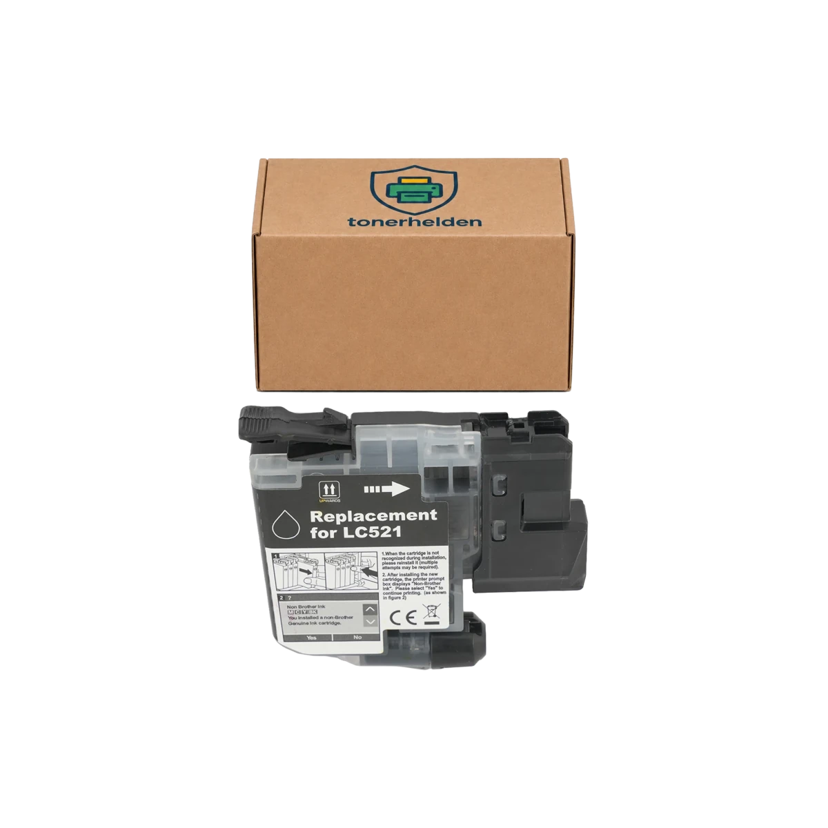 Tinten Brother kompatibel für LC521BK - Tinten - tonerhelden - Black -