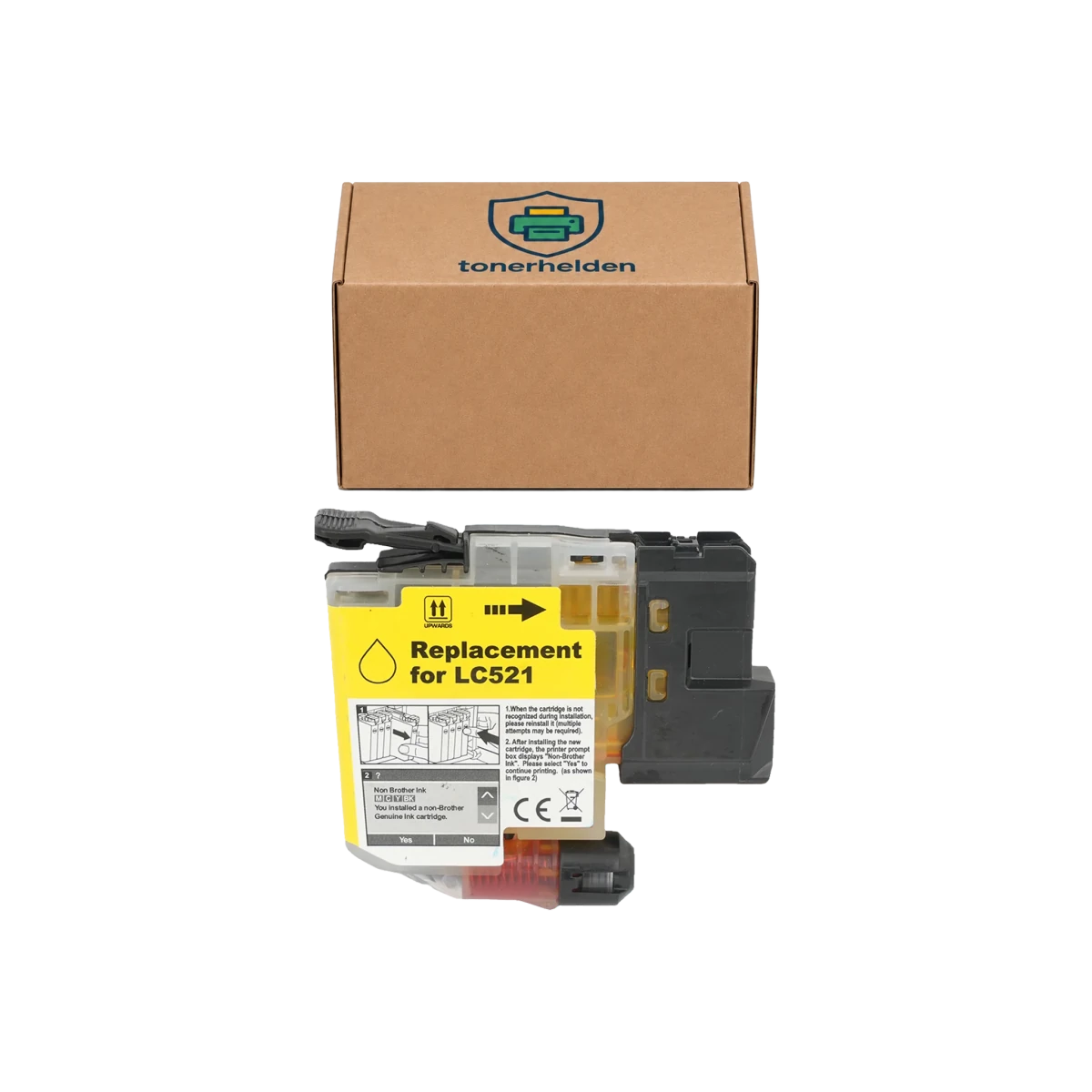 Tinten Brother kompatibel für LC521Y - Tinten - tonerhelden - Yellow -