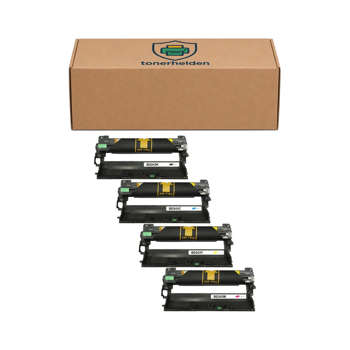Toner Brother kompatibel für DR-243CL - Toner - tonerhelden - C/K/M/Y -