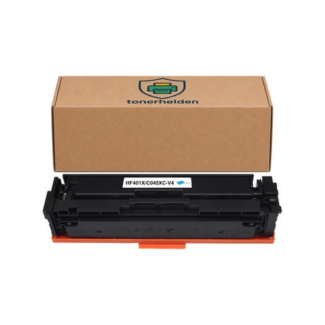 Toner Canon kompatibel für CF401X / Cartridge 045HC - Toner - tonerhelden - Cyan -
