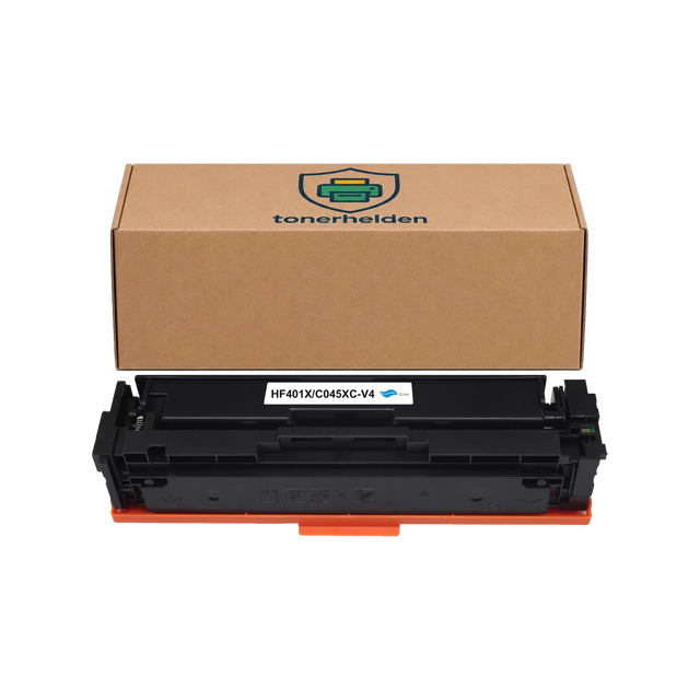 Toner Canon kompatibel für CF401X / Cartridge 045HC - Toner - tonerhelden - Cyan -